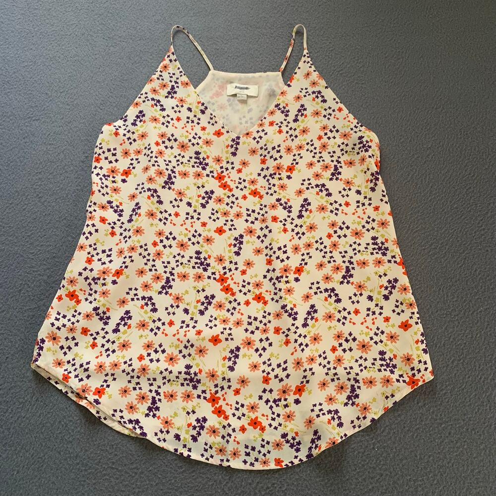 Loft Outlet Petite Floral Cami Tank Top Sleeveless Layering Blouse Flowy XS